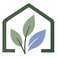 Alcove Nursing & Rehabilitation Center logo: a house outline sheltering three leaves